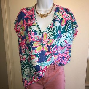 Lilly pulitzer linen printed tee🛍🎉